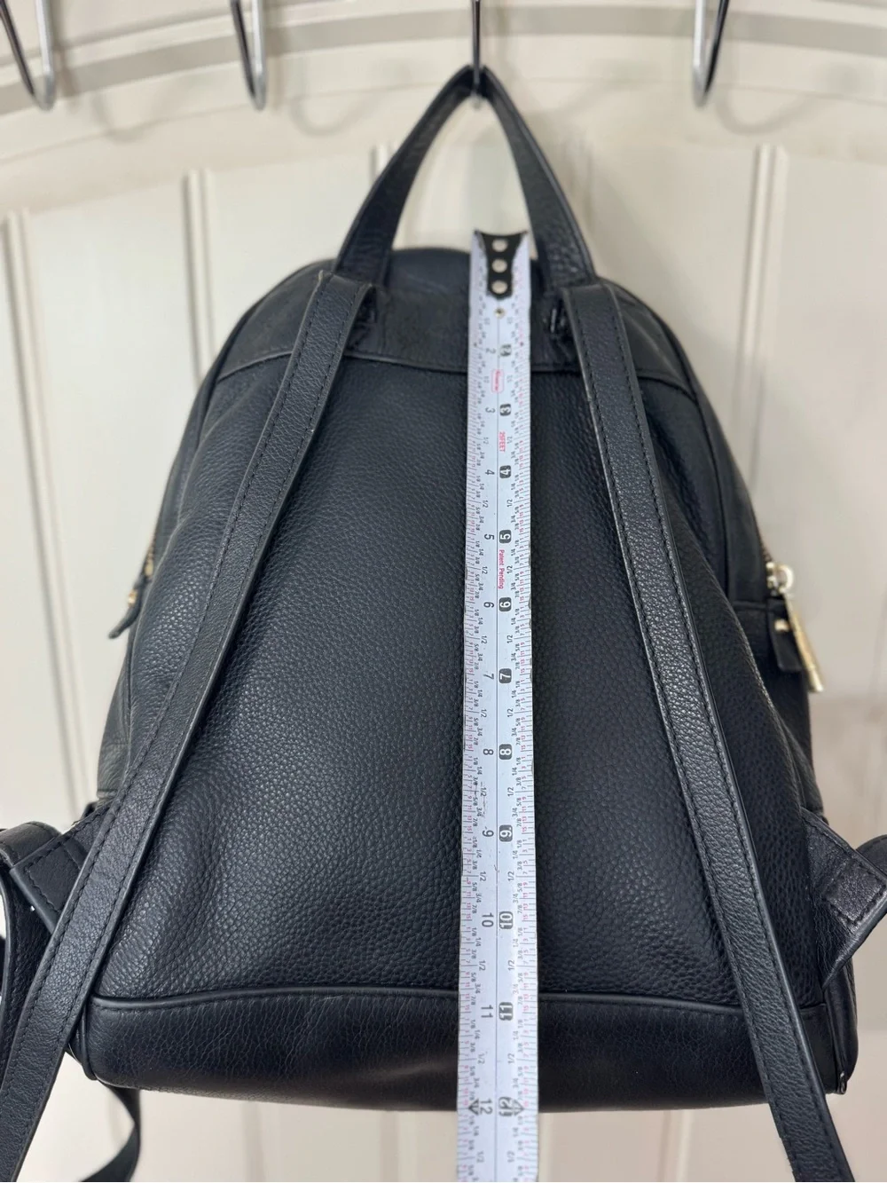 MICHAEL KORS 🖤 Pebbled Black Leather Backpack, Gold Hardware, 3 compartments